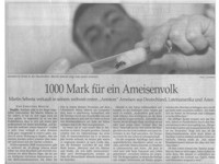 Tagesspiegel - 1000 Mark für ein Ameisenvolk 1000 Mark für ein Ameisenvolk