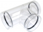 Preview: Rohrverbindung Form T Acryl 60mm für 50mm Rohr