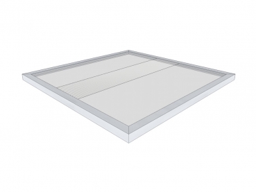 Abdeckung Glas + Gitter 30x30 cm