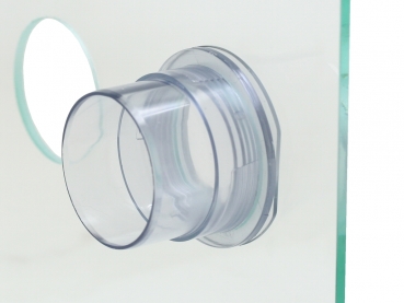 formicarium threaded bush for 50mm bore - transparent