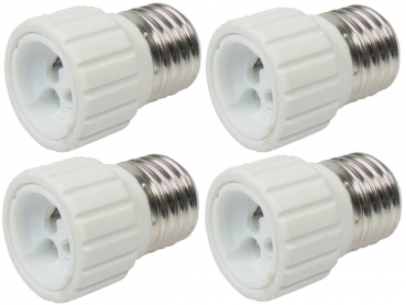 Lampensockel - Adapter von E27  auf GU10, 4er - Set