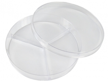 PS petri dish 94 x 16 mm divided into 3 parts