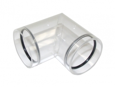 Rohrverbindung Form L Acryl 50mm für 40mm Rohr