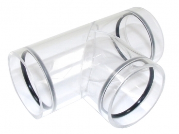 Rohrverbindung Form T Acryl 50mm für 40mm Rohr