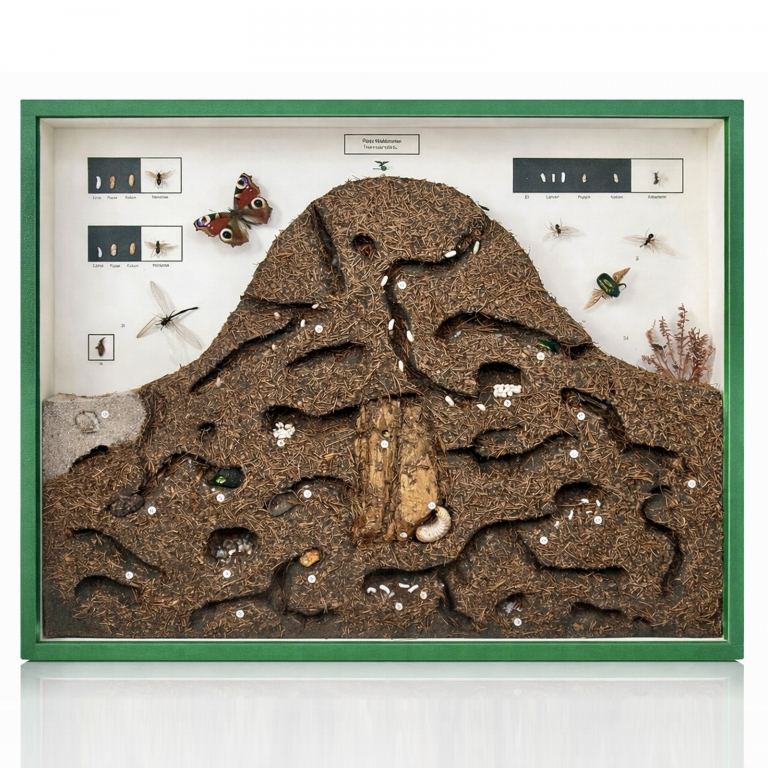 Schaukasten - Waldameisenhaufen - Formica rufa